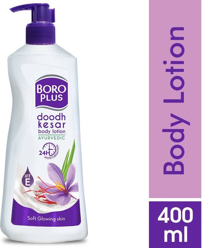 BOROPLUS Doodh Kesar Body Lotion | 24 hrs Moisturisation | For Soft Glowing Skin |  (400 ml)