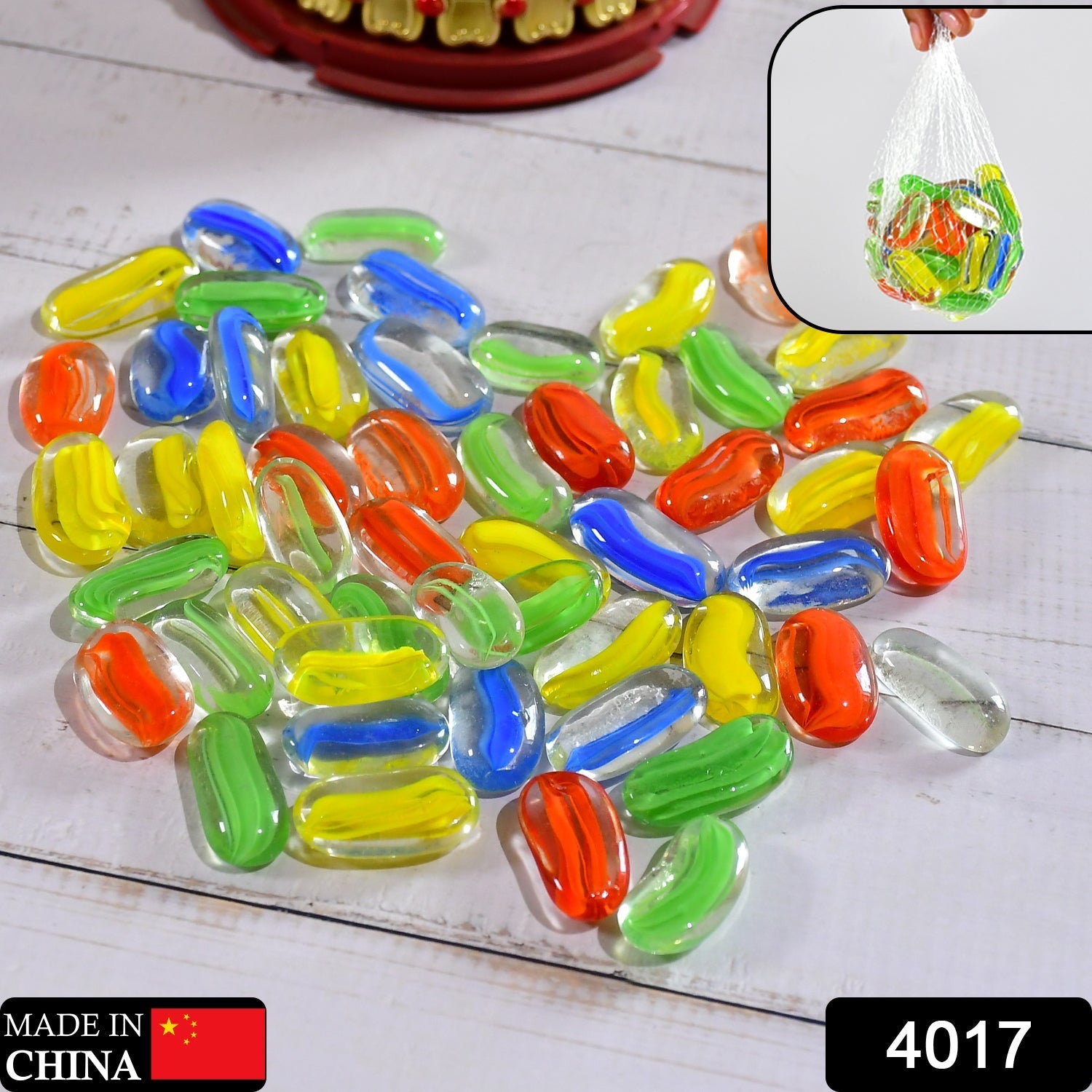 Glass Gem Stone, Flat Round Marbles Pebbles for Vase Fillers, Attractive pebbles for Aquarium Fish Tank. - Springkart 