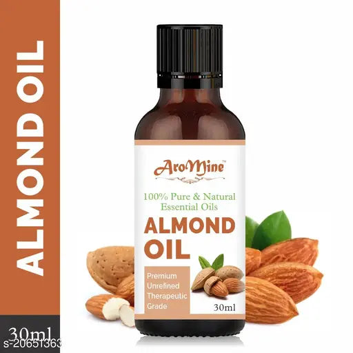 AroMine Pure & Natural Almond(Badam)Rogan Oil For Skin Face Glowing Oil for men & women-30ML