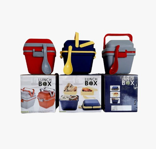 Airtight Lunch Box with Handle & Push Lock - Springkart 