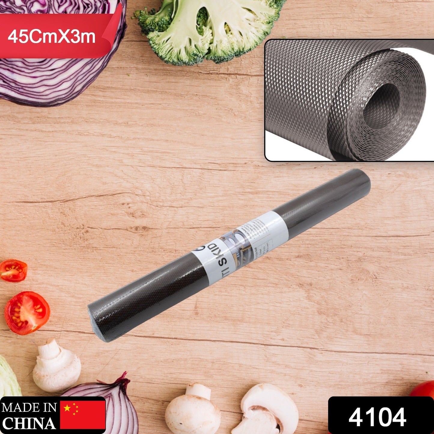 Multipurpose Anti-Slip Mat Liner Roll for Kitchen, Bathroom, Fridge & Shelves (45cmx3m) - Springkart 