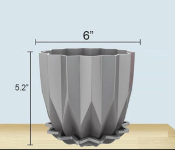 Crystal Flower Pot With Drain Plate (Set Of 5)