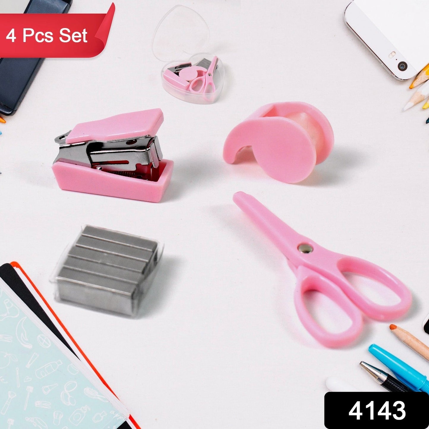 Mini Office Stationery Set (4 Pcs Set) - Springkart 