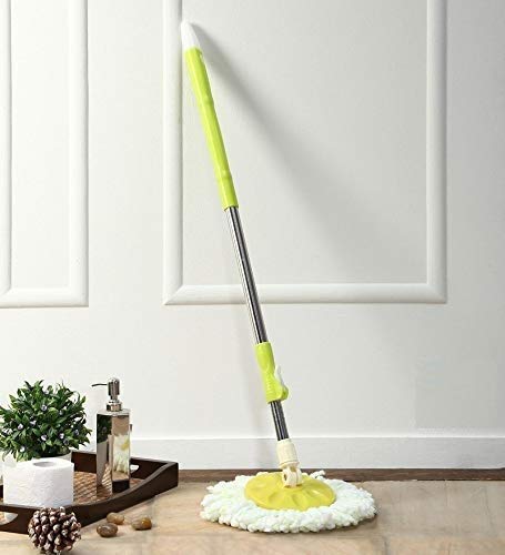 Stainless steel mop with microfiber head