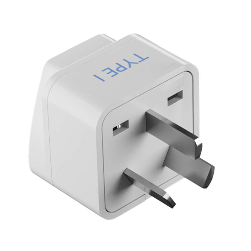 Ceptics USA to India Converter Plug, World (USA, China) Australia UK to India Plug Converter - Type D Plug Adapter - Canada to India Converter Plug - CE - RoHS - White - 1 Pack - Springkart 