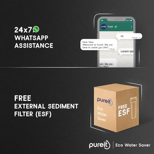 Buy Pureit Eco Water Saver RO+UV+MF+Mineral | 7-Stage | 10L | Up to 60% Saving | Suitable for Borewell, Tanker & Municipal Supply | Table Top | Wall Mountable | Black Online at Low Prices in India - Amazon.in