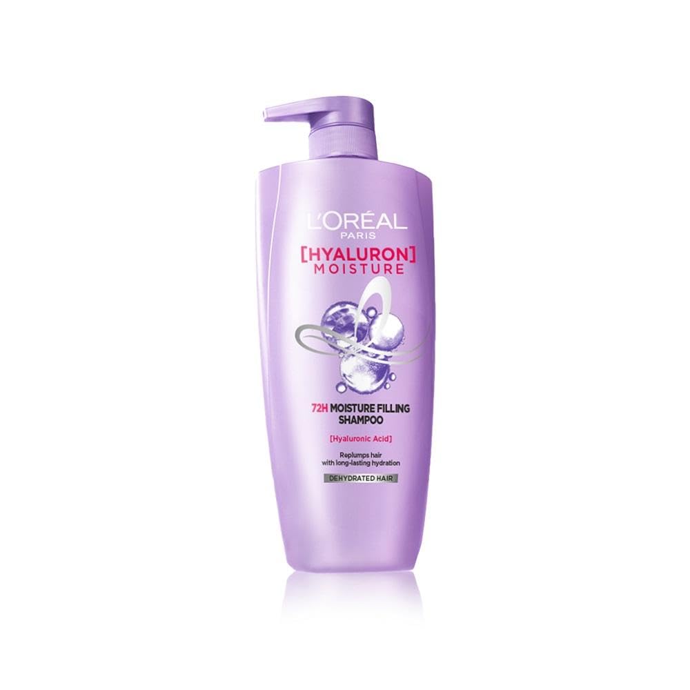 L'Oreal Paris Hyaluron Moisture 72HR Moisture Filling Shampoo powered by Hyaluronic Acid, for Frizz-free, Hydrated and Bouncy Hair Full of Life | 650 ml - Springkart 