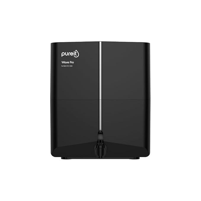 Pureit Wave Pro Mineral RO+UV LED in-tank | 7 stage Purification | 7 Litres Capicity | Up to 45% Water Saving | Suitable for Borewell, Tanker & Muncipal Water | Wall Mountable | Black