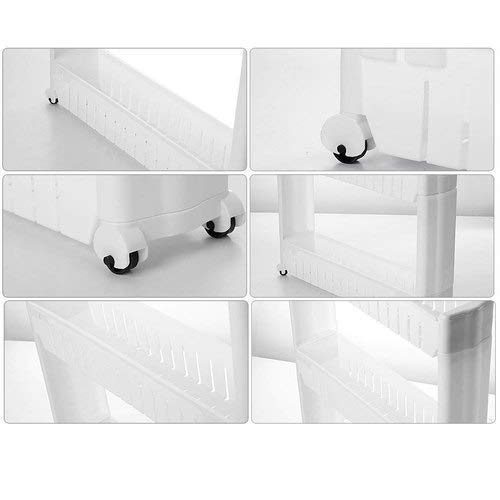Multipurpose 3 Layer Slim Side Space Saving Storage Organizer Rack Shelf - Springkart 