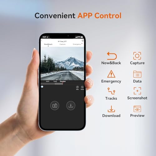 DDPAI Dual Channel Dash Cam for Car Front and Rear | 1296P Front + 1080P Rear Camera |