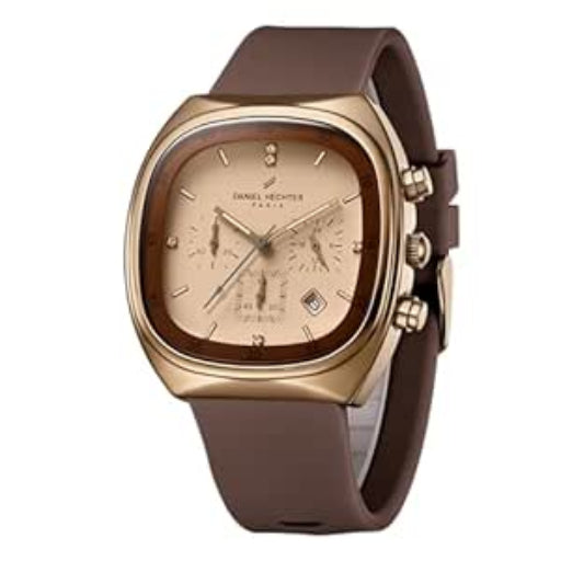 Daniel Hechter Paris Bercy Collection Modern Multi Functional Watch for Men with Square Dial and Silicon Band-DHM1001