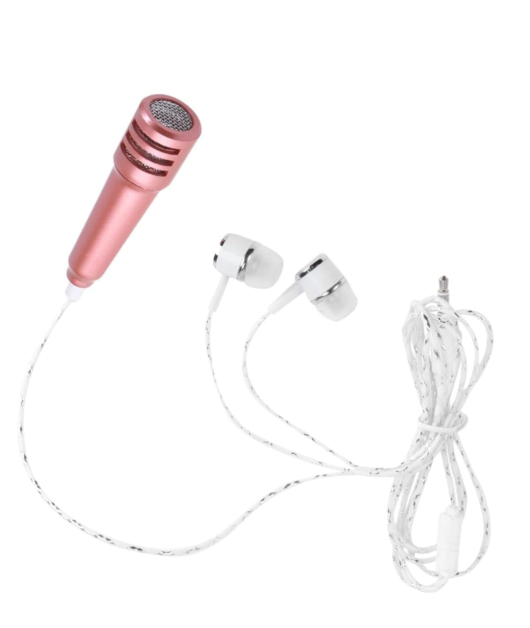 ROYAL ACCESSOORIES Mini Microphone with Earphone for Voice Recording, Microphone with Handsfree for Mobile, Computer, Headphone Handsfree Earphone USB Microphone - Springkart 