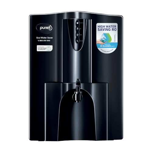 Buy Pureit Eco Water Saver RO+UV+MF+Mineral | 7-Stage | 10L | Up to 60% Saving | Suitable for Borewell, Tanker & Municipal Supply | Table Top | Wall Mountable | Black Online at Low Prices in India - Amazon.in