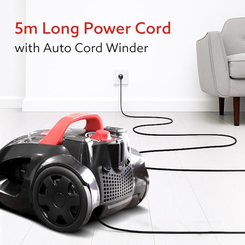 AGARO ICON 1600 Watts Bagless Dry Vacuum Cleaner for Home & Office, up to 24 kPa Variable Suction with Cyclonic Technology, 1.5L Bagless Bin, Multiple Accessories, Compact & Lightweight, Easy to Use : Amazon.in: Home & Kitchen