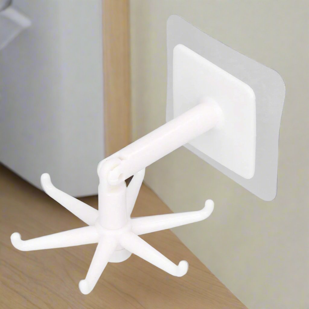 360° Rotating Folding Hook Self-Adhesive Waterproof Wall Mounted Hook - Springkart 