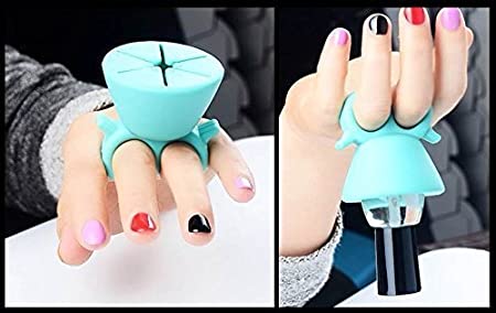 Nail Polish Holder Ring with Nail Polish Holder Stand, Fingernail Painting Tools, Manicure and Pedicure Accessories - Springkart 
