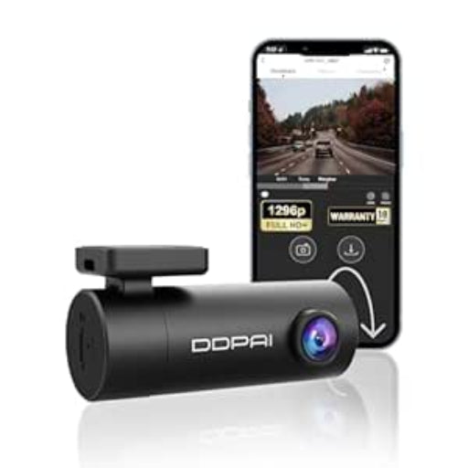 DDPAI MINI PRO Dash Cam for Car, with Wi-Fi 3MP 1296P FHD+ Camera | Emergency Accident Lock | App Control | Night Vision 140° Wide Angle | Car Dashcam with G-Sensor | Built-in Super Capacitor, Mic