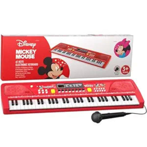 Lifelong Disney Mickey Electronic Piano Keyboard - 61 Keys | Mic & One Side Speaker | 16 Tones, 10 Rhythms, 8 Percussions | Song Record, Finger Chord & Demo Modes | Microphone, USB Powered | 2+ years