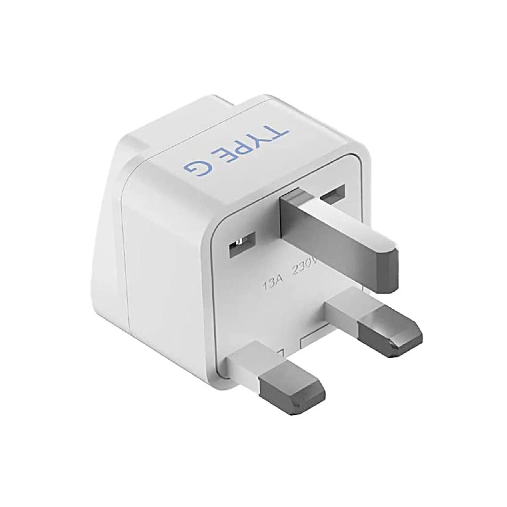 Ceptics USA to India Converter Plug, World (USA, China) Australia UK to India Plug Converter - Type D Plug Adapter - Canada to India Converter Plug - CE - RoHS - White - 1 Pack - Springkart 