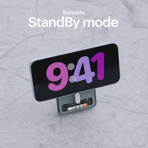 Stuffcool Lucid Plus 15W, 10000mAh Magnetic Wireless Powerbank with Stand for AirPods Pro, iPhone 12/13/14/15/16, Flagship Android and 20W Fast Wired Charging