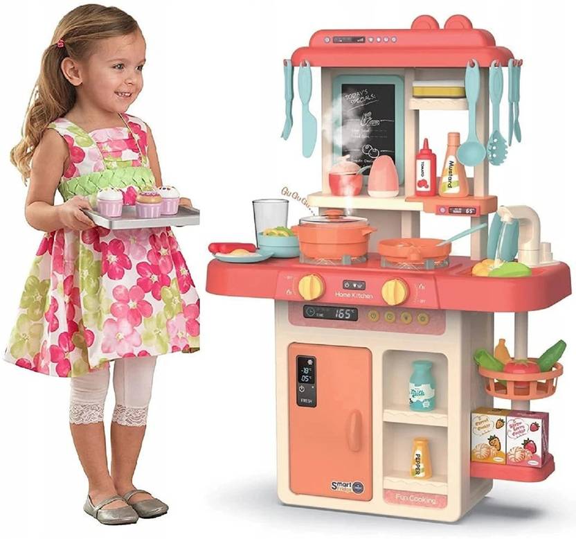 himanshu tex 42-Piece Kitchen Set, Smoky, Music,Real Water Tap, Actually Fell of Kitchen for Your Kids Don,t Miss
