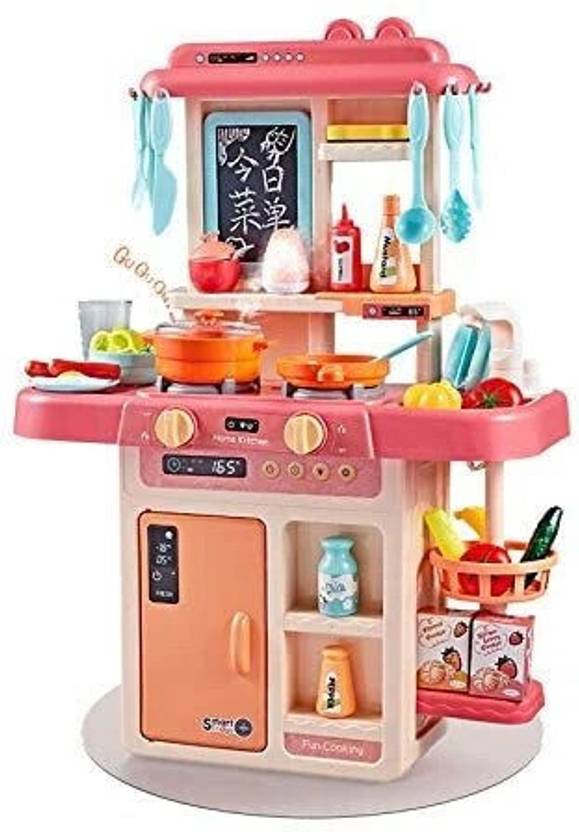 himanshu tex 42-Piece Kitchen Set, Smoky, Music,Real Water Tap, Actually Fell of Kitchen for Your Kids Don,t Miss