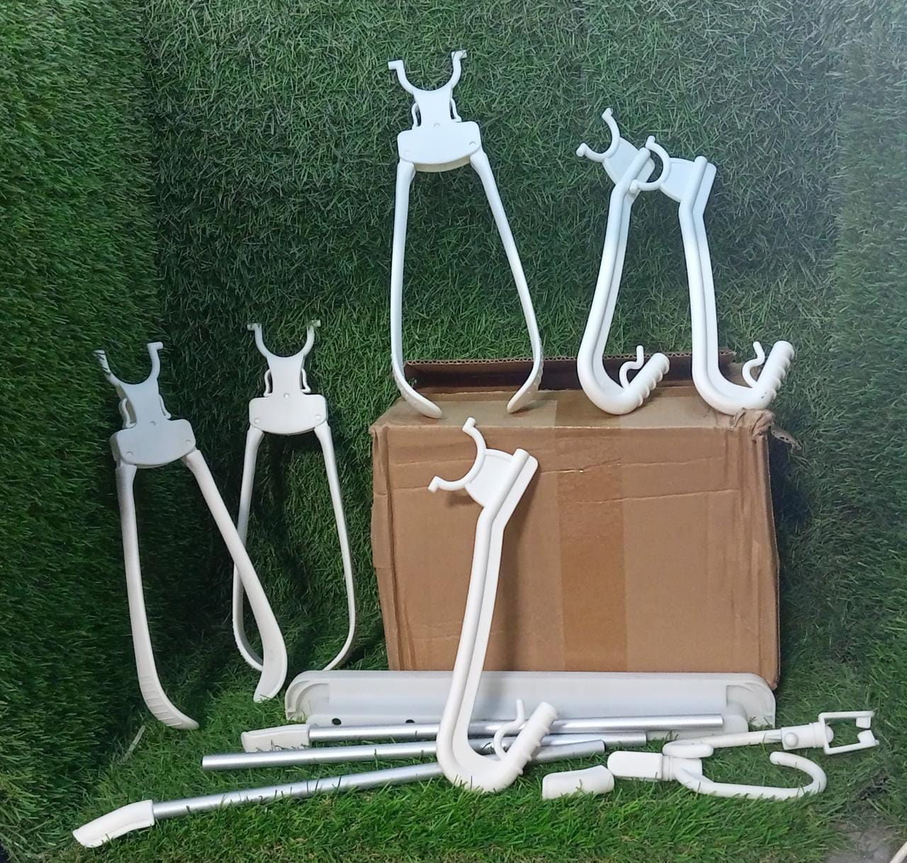 Cloth Hanger 6 in 1 Multi-Layer Hanging Mass Pants Rack Stainless Steel Pants Hangers Folding Storage Rack Space Saver Storage for Trousers Scarf Tie Belt - Springkart 