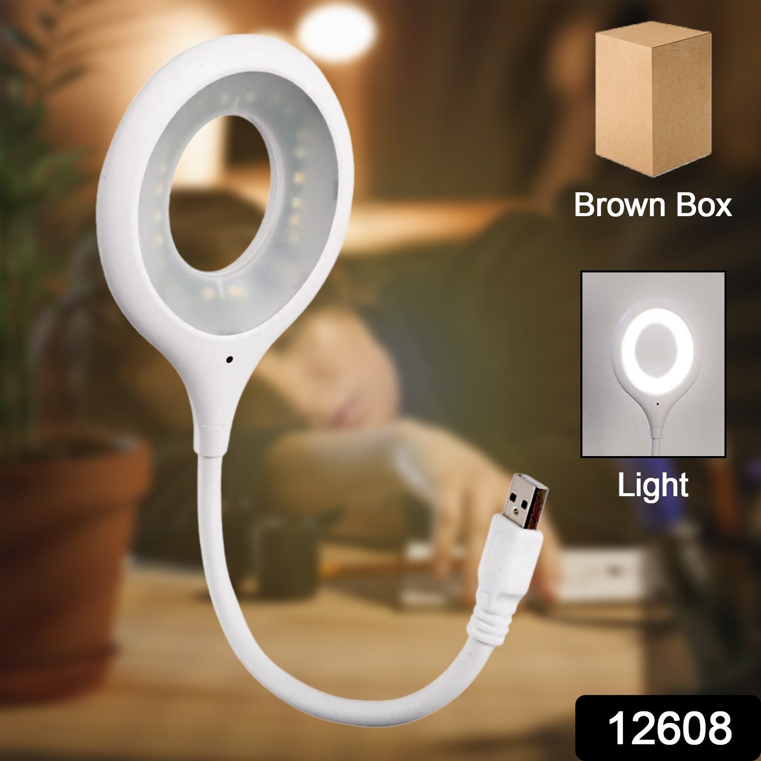 LED USB Light for Laptop, 16 LED Night Lights for Bedroom, Lightweight Small LED Reading Light Lamp with Flexible Neck, Desk Light for Home, Travel, Study, Office (1 Pc) - Springkart 