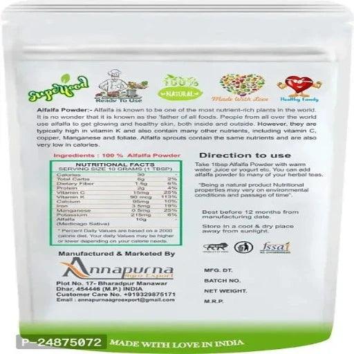 Healthy Nutrition Powder - 500gm, Pack Of 2 - Alfalfa Grass Powder