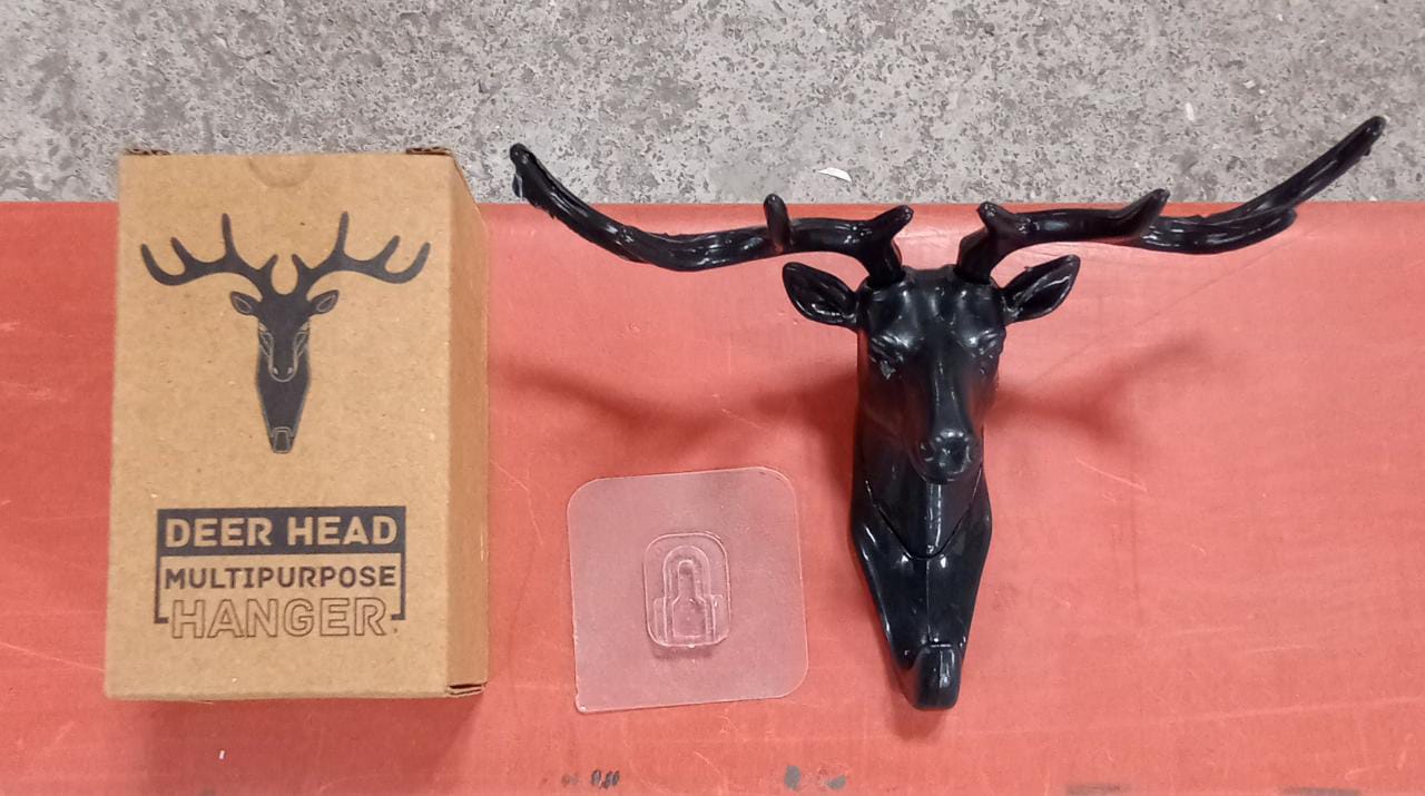 Deer Head Self Adhesive Wall Door Hook Hanger - Springkart 