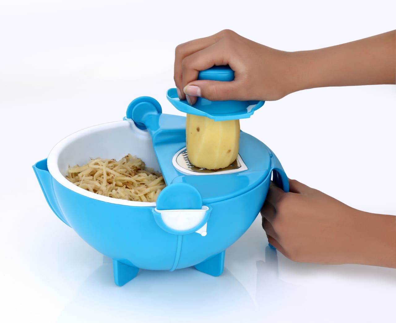 Multifunctional Vegetable Fruits Cutter Shredder with Rotating Drain Basket - Springkart 
