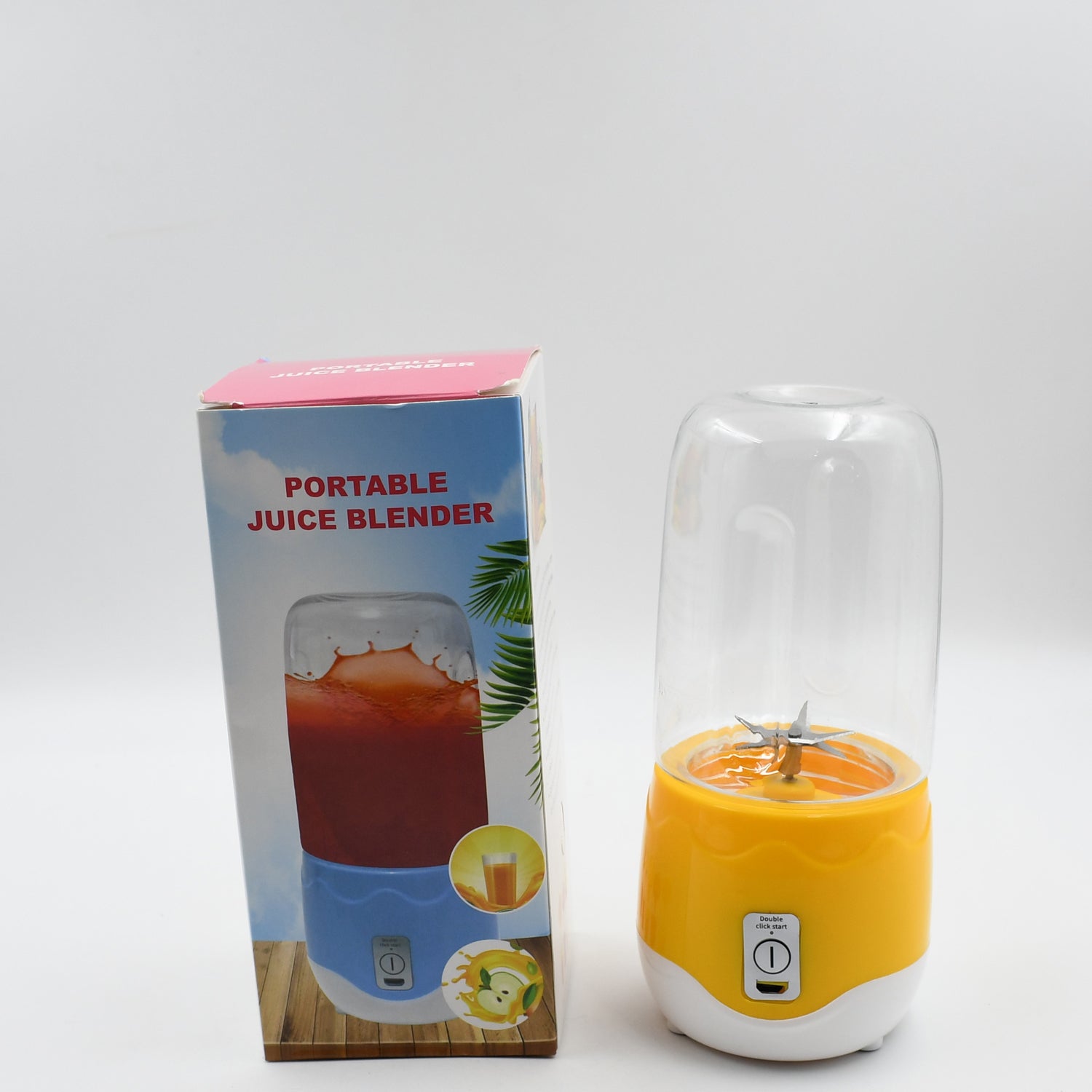 Portable Electric USB Juice Maker 6 blade Blender Grinder Mixer Personal Size, USB Rechargeable Mini Juicer for Smoothies and Shakes with Juicer Cup - 400ml - Springkart 