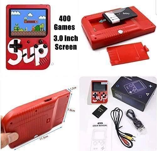 400 in 1 Sup Video Games Portable, Led Screen and USB Rechargeable, Handheld Console, Classic Retro Game Box Toy for Kids Boys & Girls (Multi Color ,1 pcs) - Springkart 