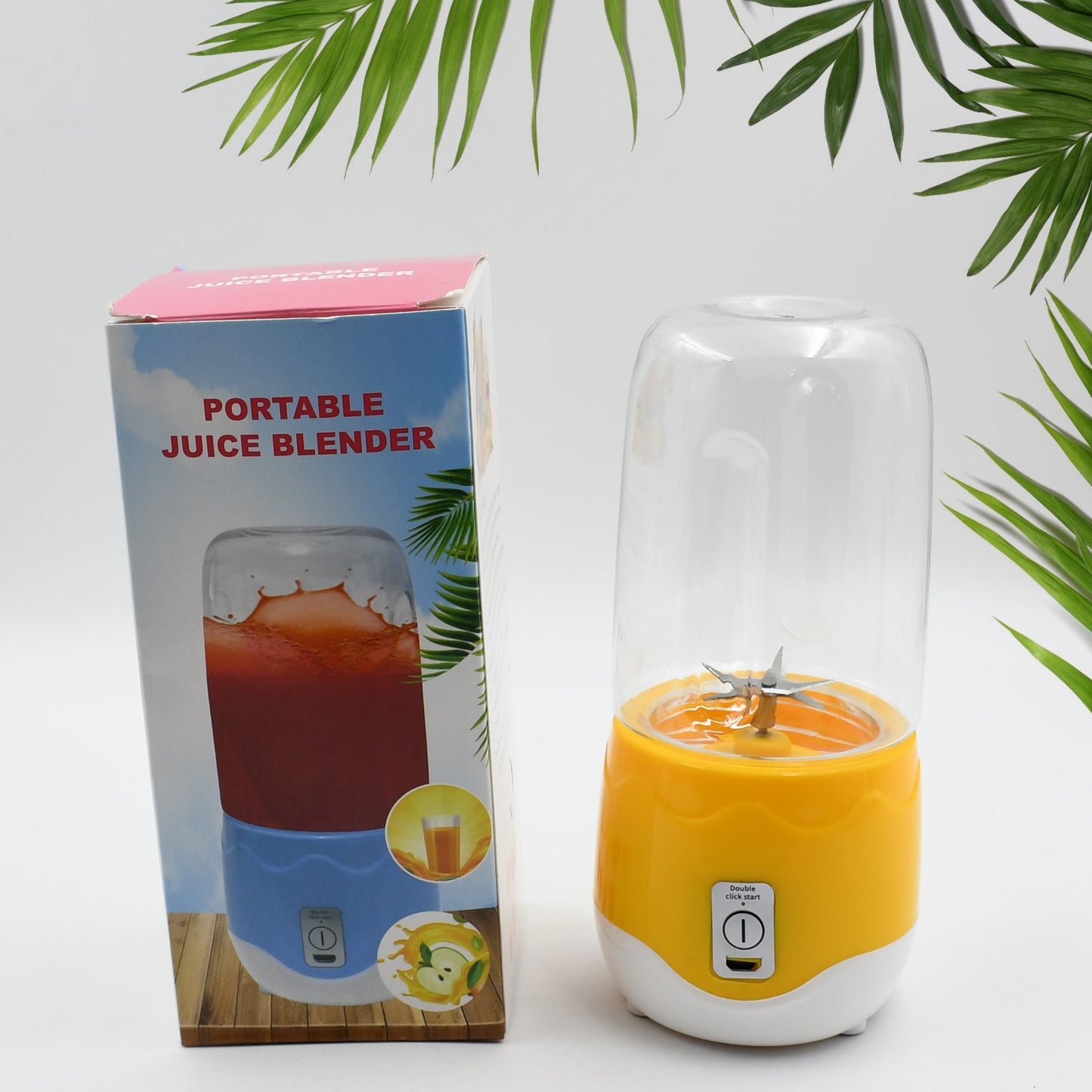 Portable Electric USB Juice Maker 6 blade Blender Grinder Mixer Personal Size, USB Rechargeable Mini Juicer for Smoothies and Shakes with Juicer Cup - 400ml - Springkart 