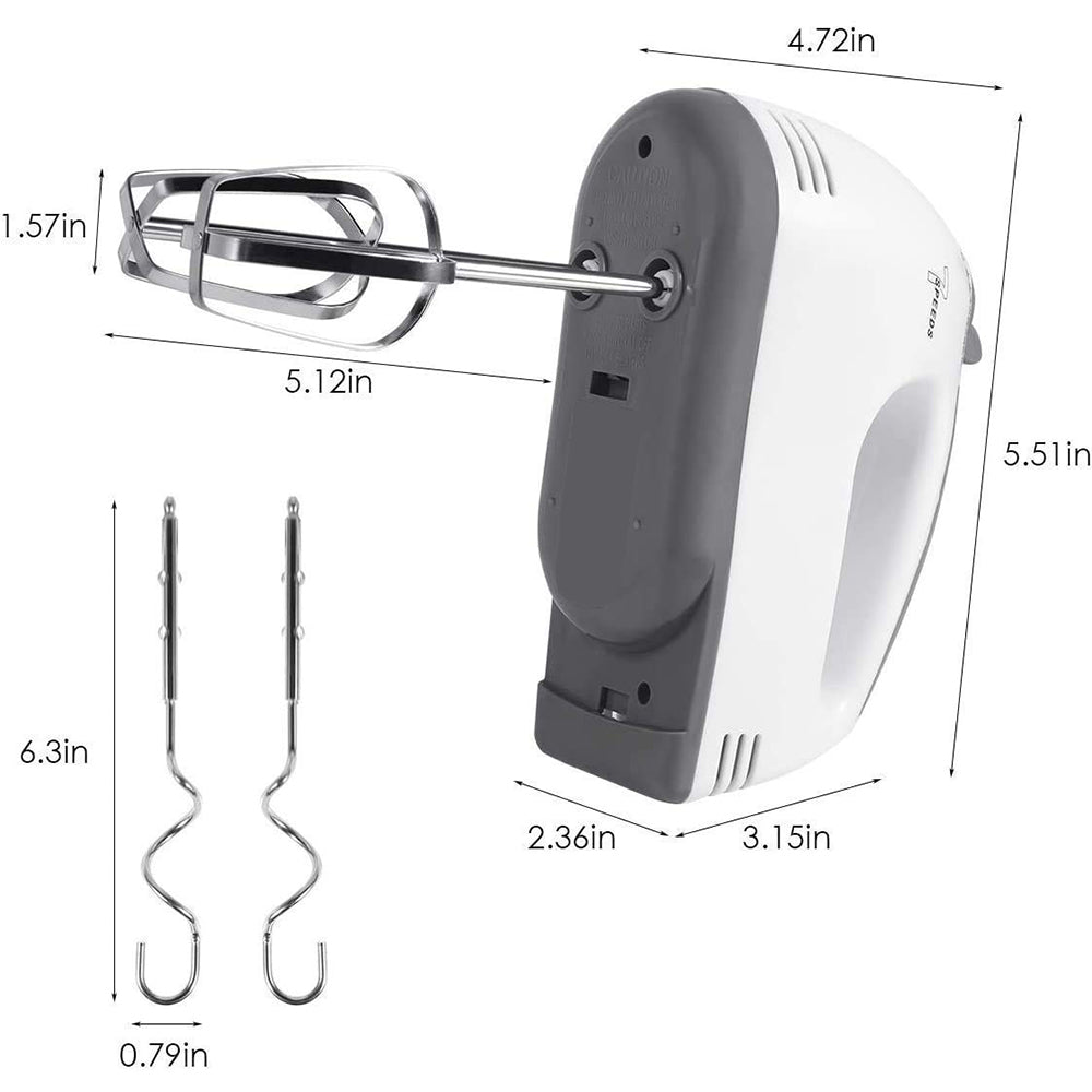 Compact Hand Electric Mixer / Blender for Whipping / Mixing with Attachments - Springkart 