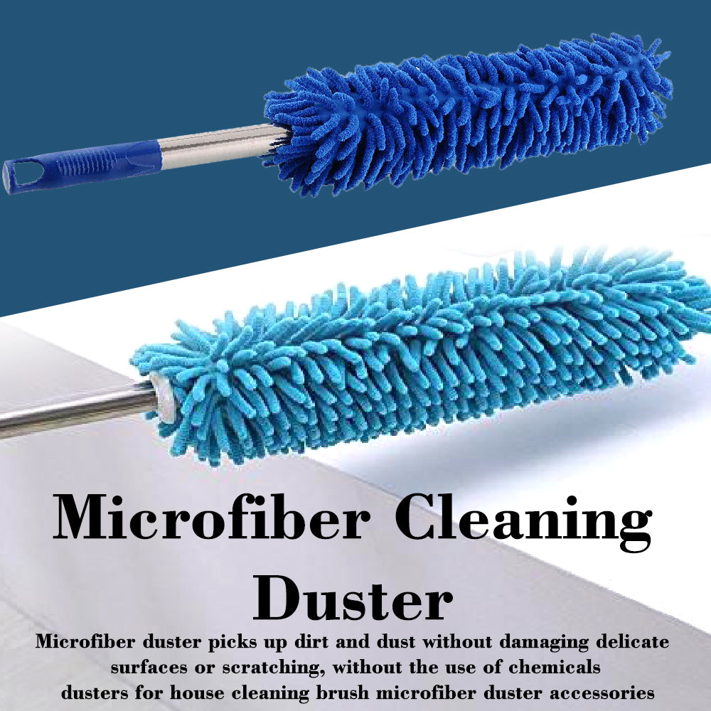 Microfiber Cleaning Duster with Extendable Rod for Home Car Fan Dusting - Springkart 