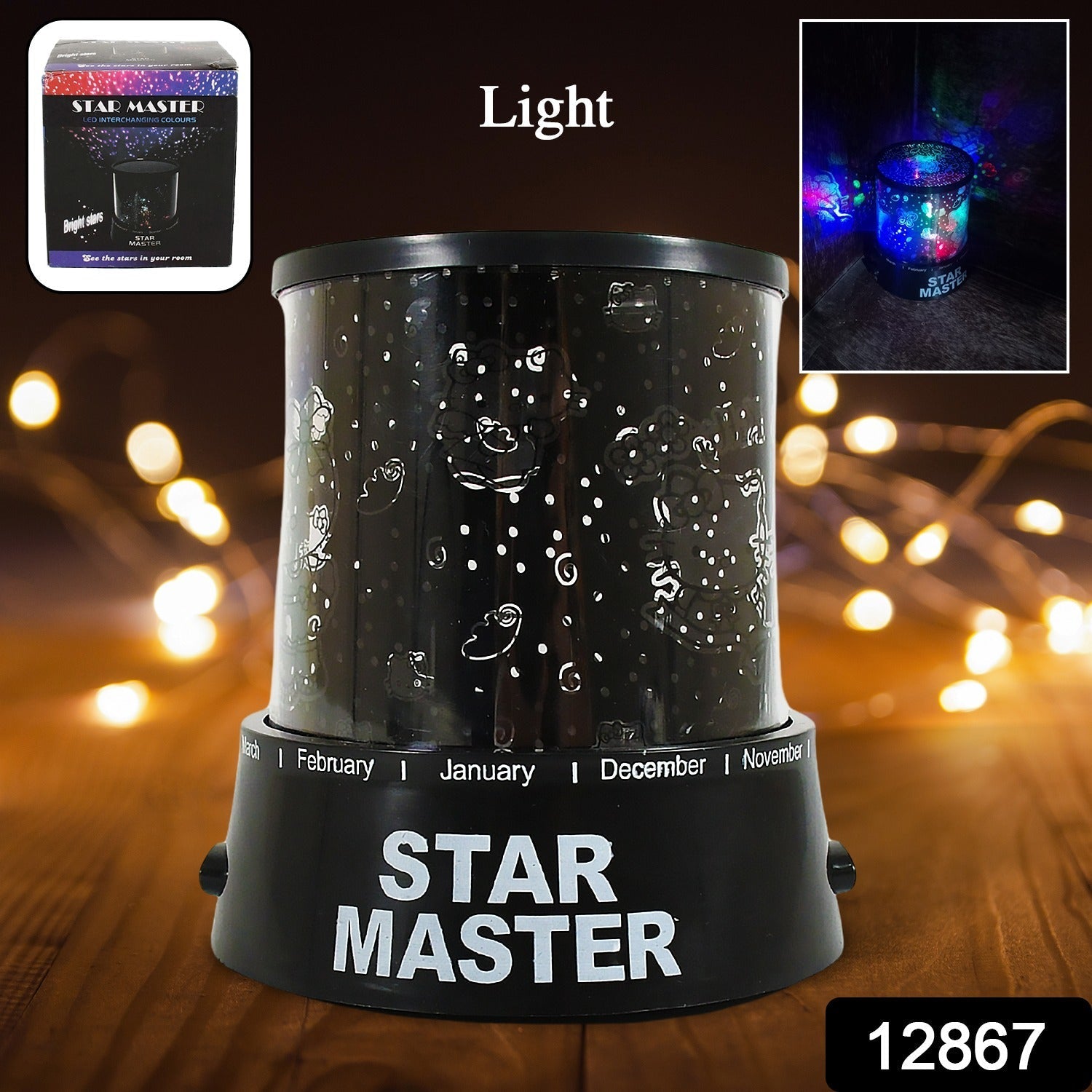 LED Projector Night Light Amazing Lamp, 3 Battery operated lamps, Rotation With the music Function, Master for Kids Bedroom Home Decoration Night Romantic Gift (Battery Not Included / 1 pc) - Springkart 