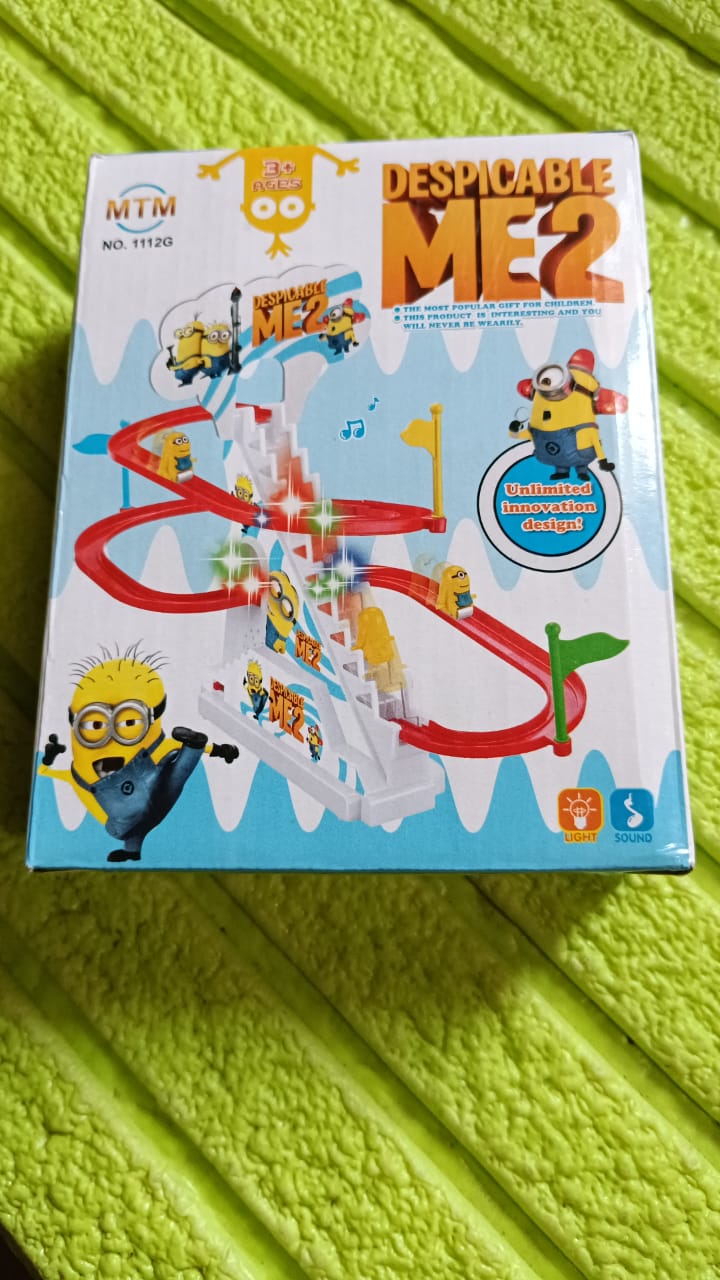 Ducks Climb Stairs Toy Roller Coaster, Electric Duck Chasing Race Track Set, Fun Duck Stair Climbing Toy with Flashing Lights Music and 3 Ducks, Small Ducks Climbing Toys - Springkart 