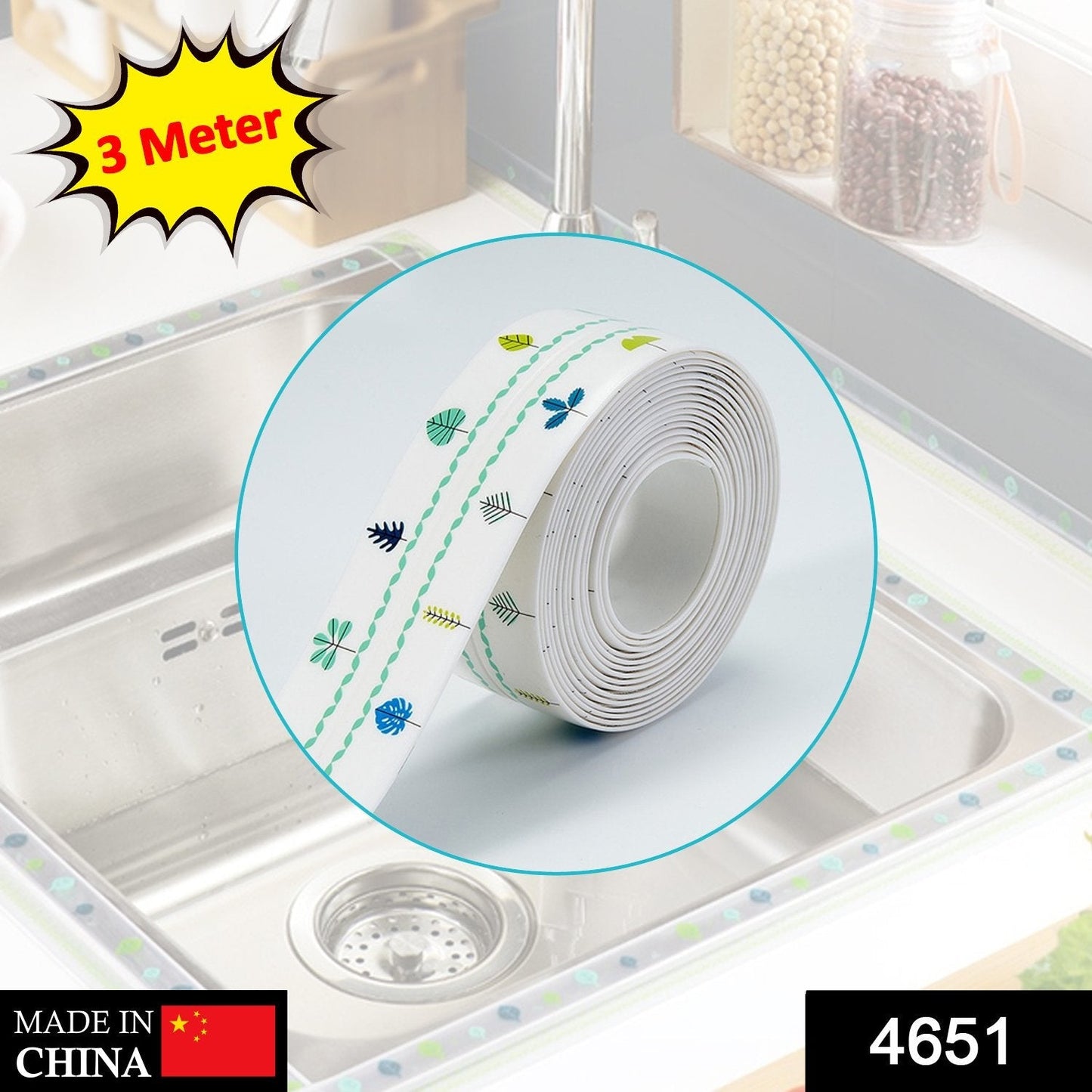 Kitchen Sink Platform Sticker Bathroom Corner Tape (3Meter Size) - Springkart 