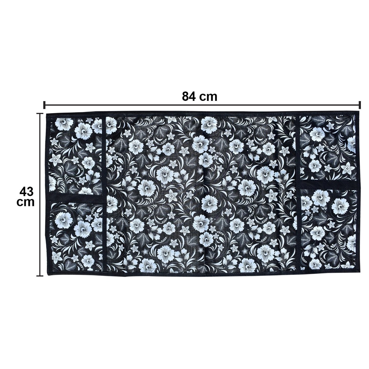 Microwave/Oven Top Cover with 4 Utility Pockets (Mix Design) - Springkart 