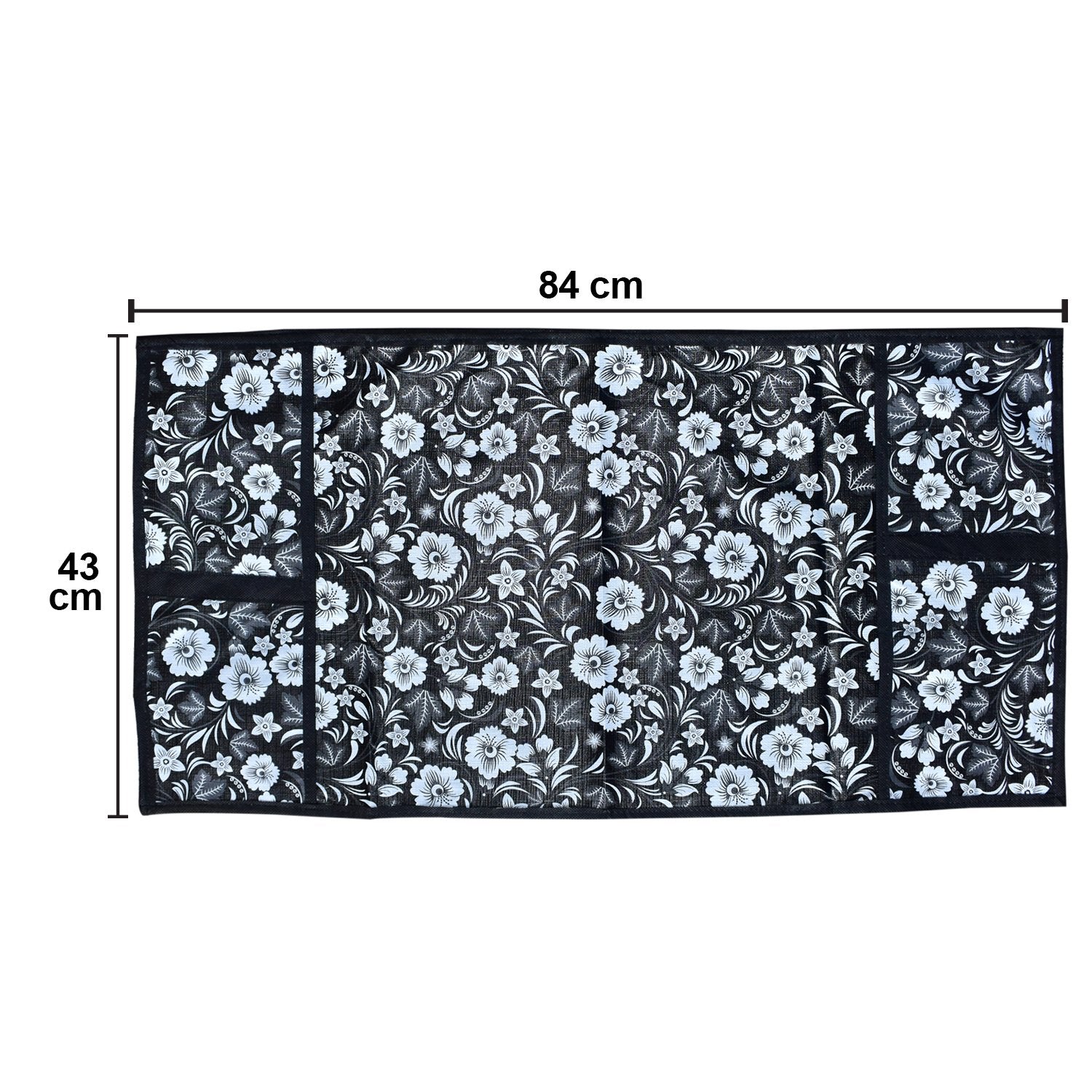 Microwave/Oven Top Cover with 4 Utility Pockets (Mix Design) - Springkart 