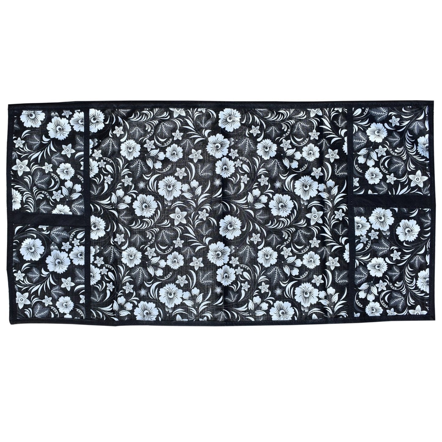 Microwave/Oven Top Cover with 4 Utility Pockets (Mix Design) - Springkart 