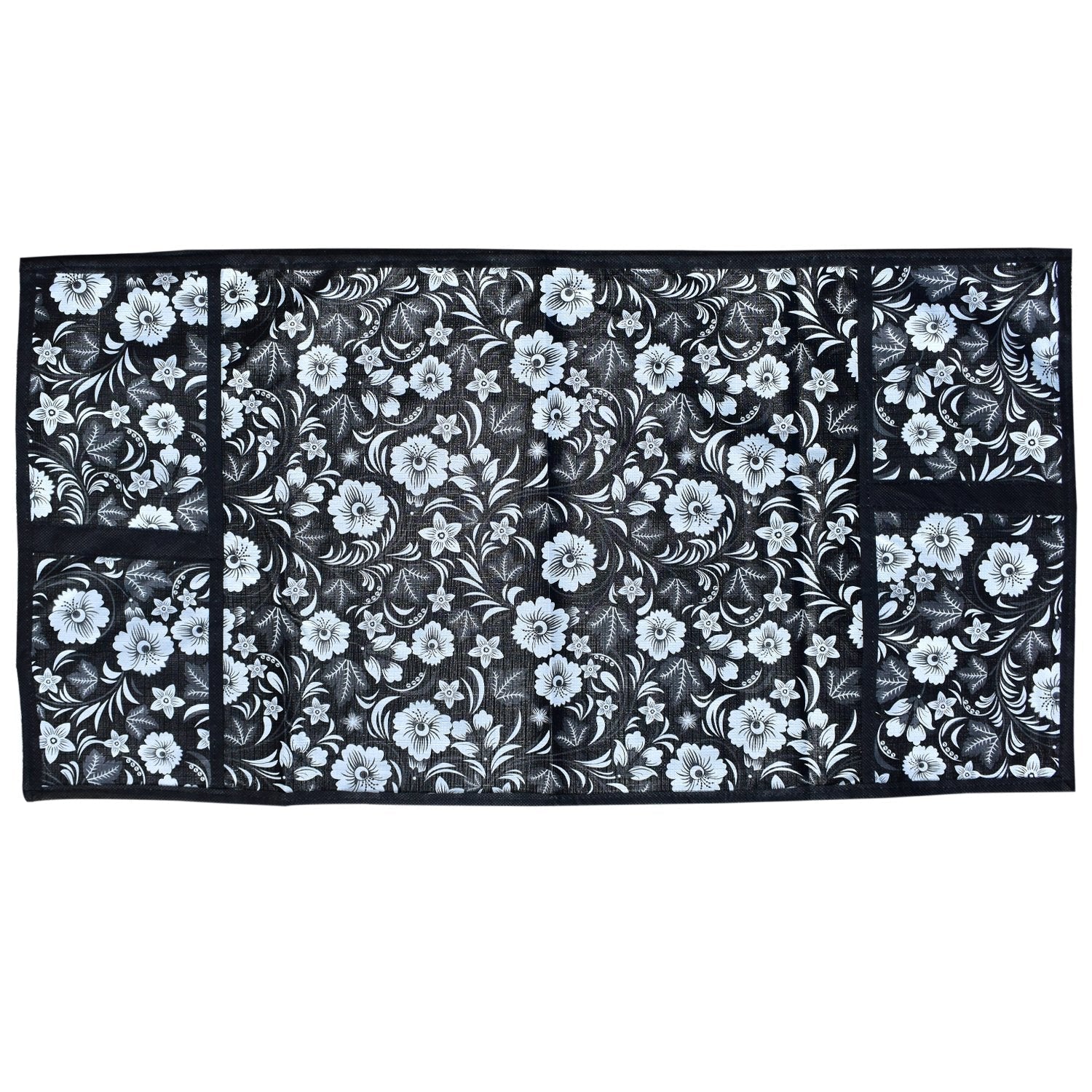 Microwave/Oven Top Cover with 4 Utility Pockets (Mix Design) - Springkart 