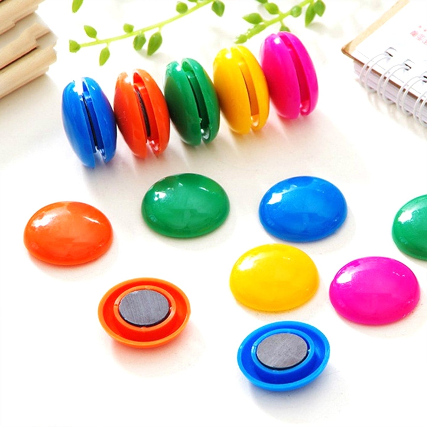 Colorful Board Magnets Circular Plastic Buttons - Springkart 