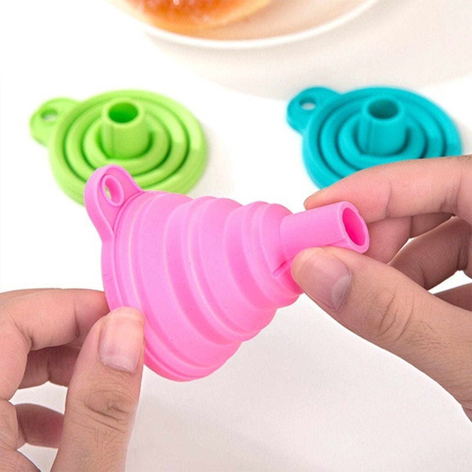 Silicone Funnel for Kitchen Use Oil Pouring Sauce Water Juice - Springkart 