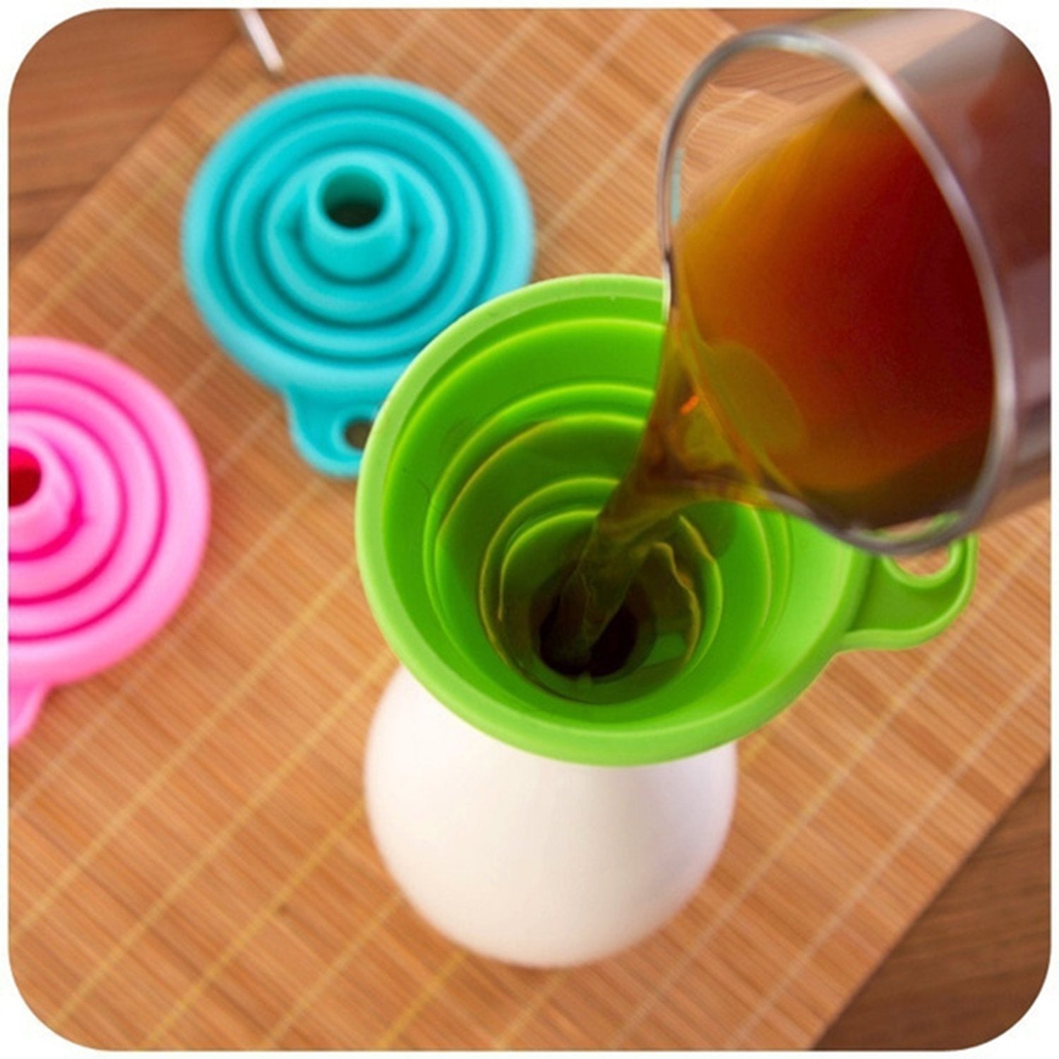 Silicone Funnel for Kitchen Use Oil Pouring Sauce Water Juice - Springkart 