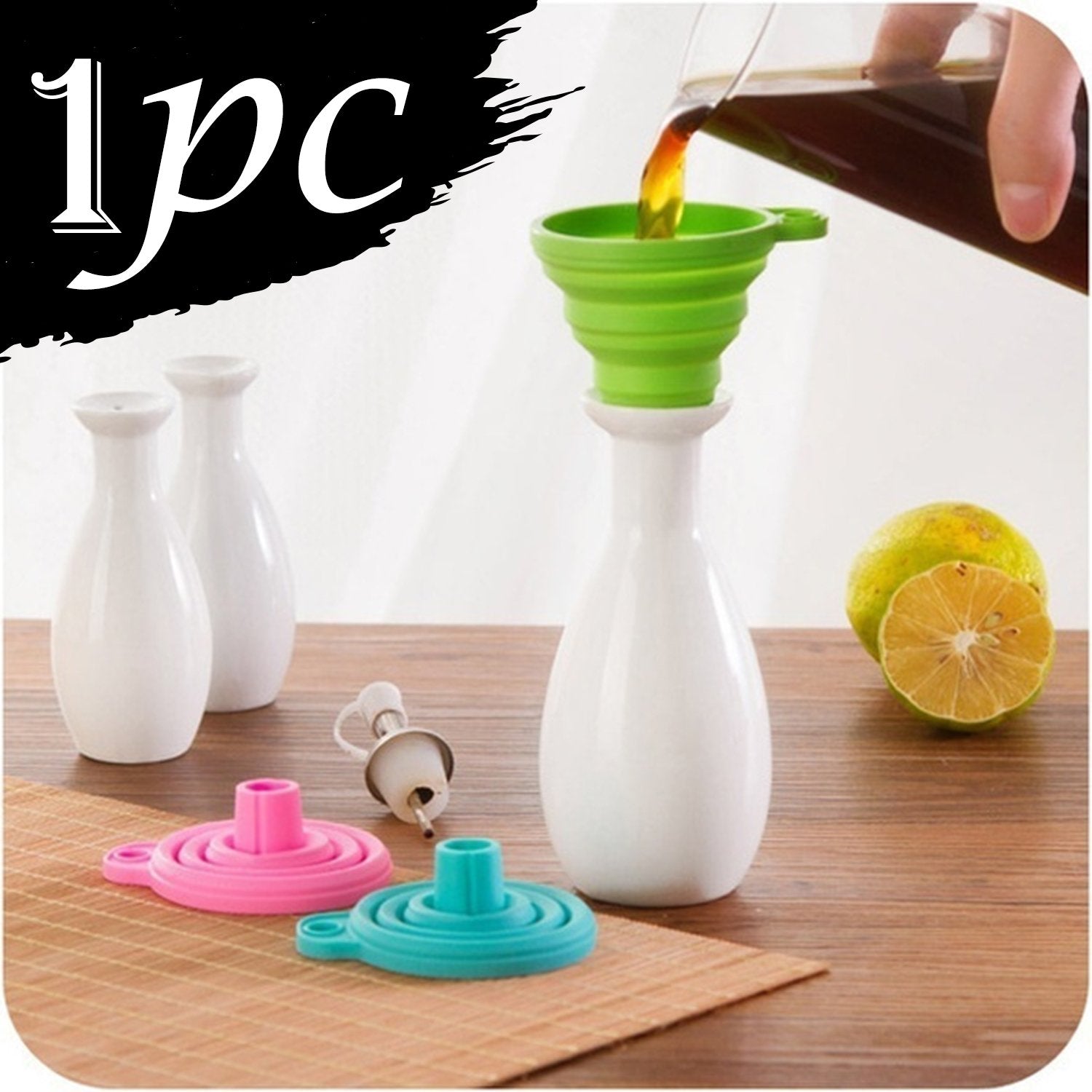 Silicone Funnel for Kitchen Use Oil Pouring Sauce Water Juice - Springkart 