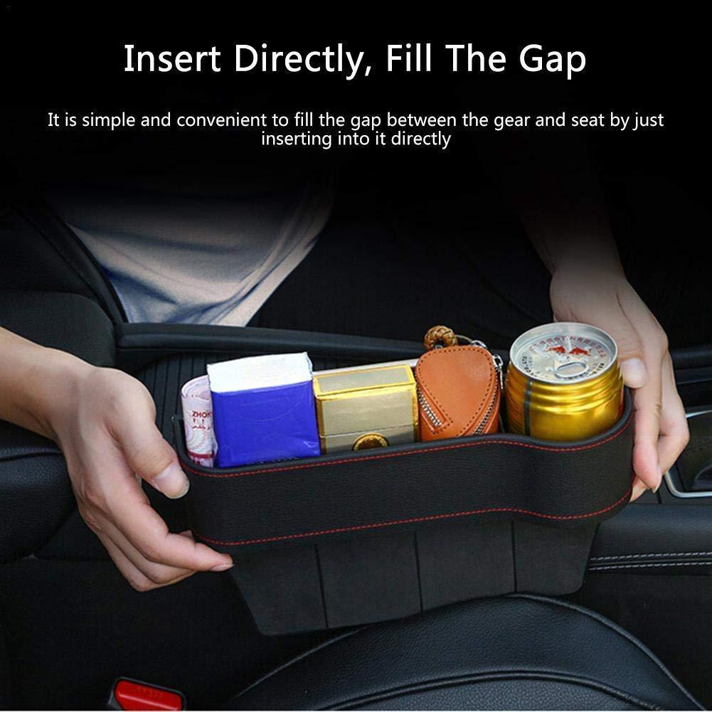 Seat Pockets PU Leather Car Console Side Organizer with - Springkart 