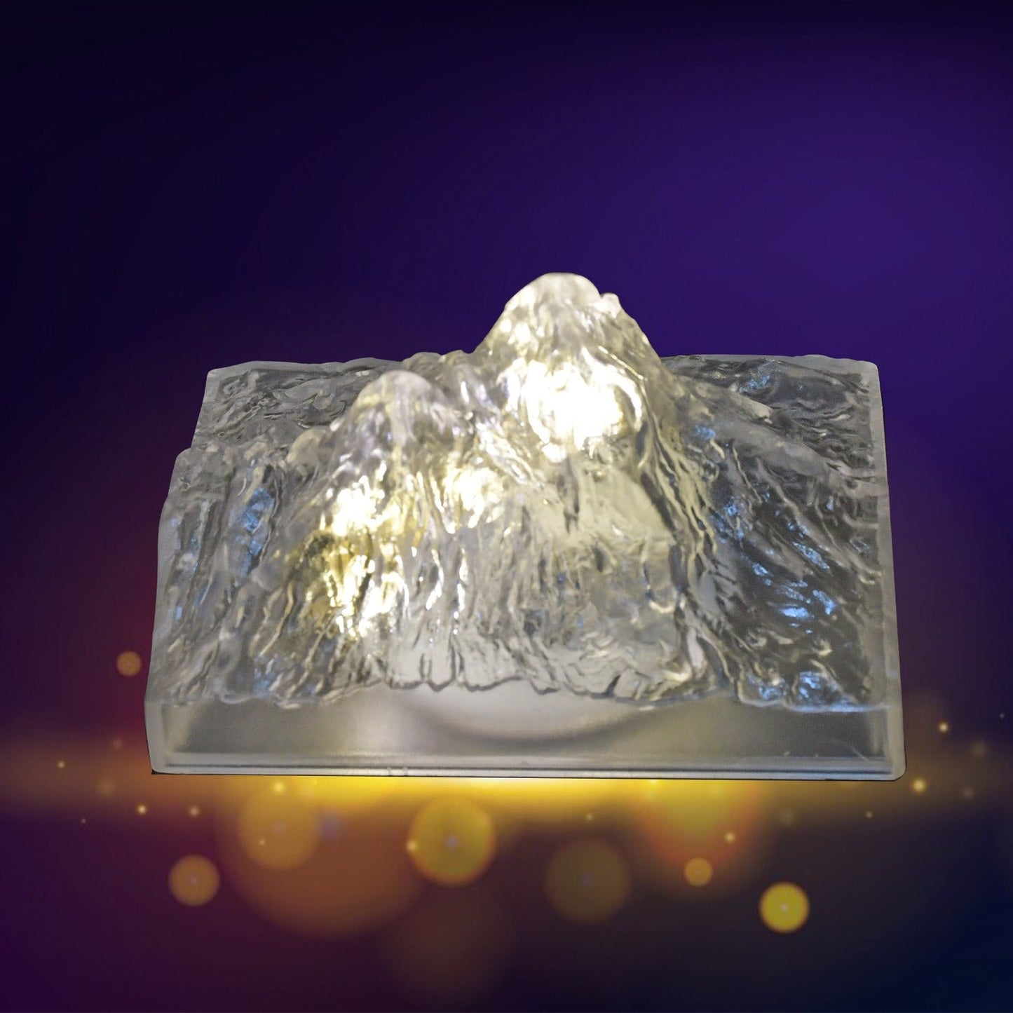 Unique Plastic Night Light: Flameless LED (Iceberg Design, Gift) - Springkart 