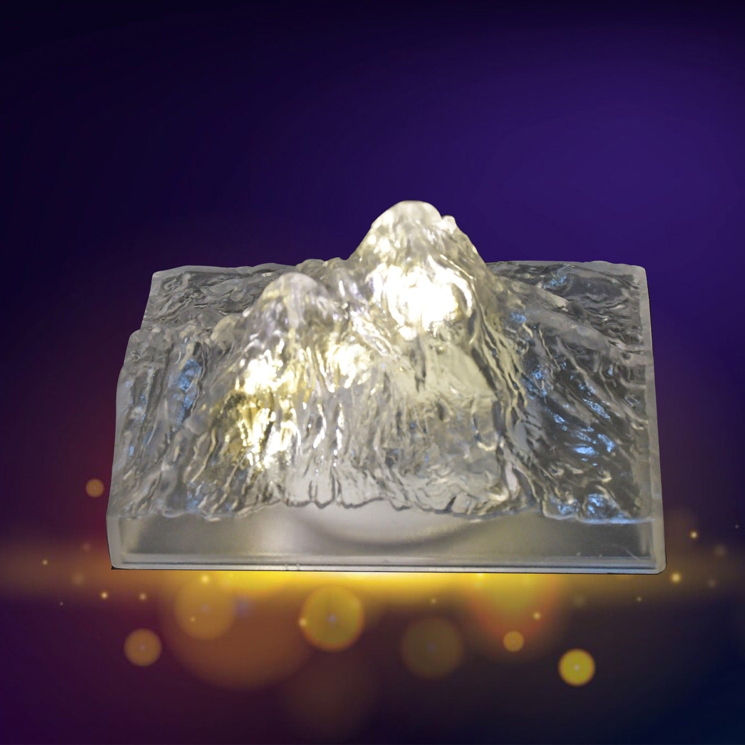 Unique Plastic Night Light: Flameless LED (Iceberg Design, Gift) - Springkart 